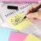 Transparent Sticky Notes 12 Pack, Frosted Glitter Colored 3x3 Inch, High Transparency Glass-Like Adhesive Clear Seee Through Sticky Notes for Women Office School Supplies 600 Sheets